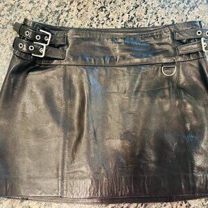 Zara Pleather Skirt in Black